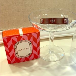 Stella & Dot Clover Single Wrap Leather Bracelet